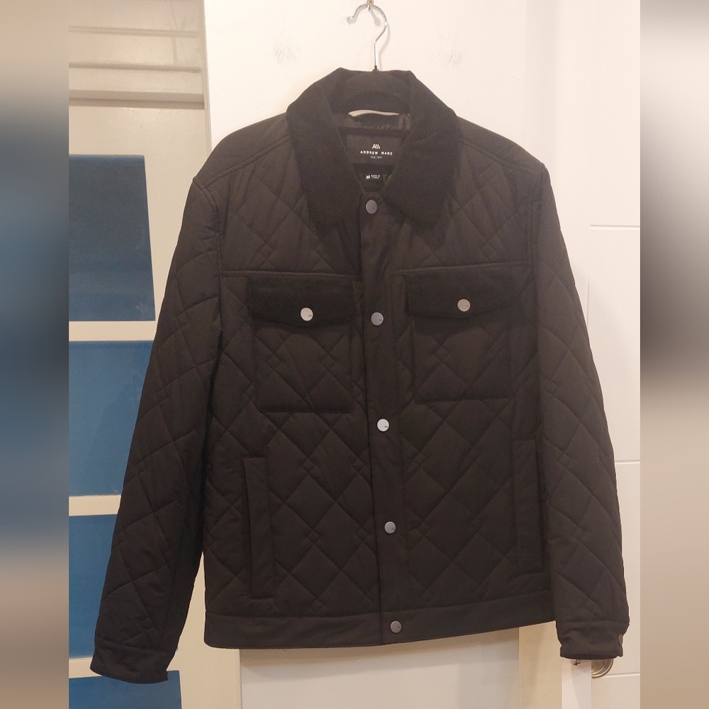 Andrew Marc Black Quilted Puffer Jacket